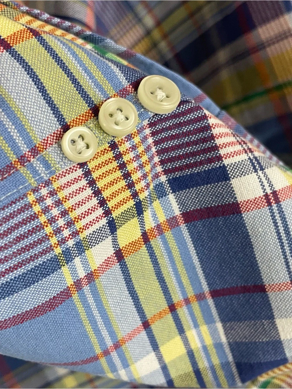 Polo Ralph Lauren Oxford Shirt Men’s XL Plaid Button Down Flesh Pony 304